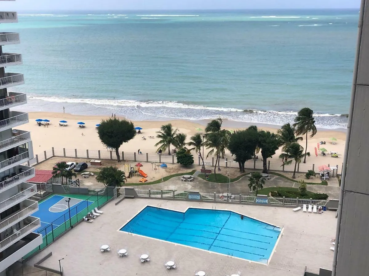 Beach Front Beach View 1 Bedroom 2Bathroom Coral Beach Apt San Juan